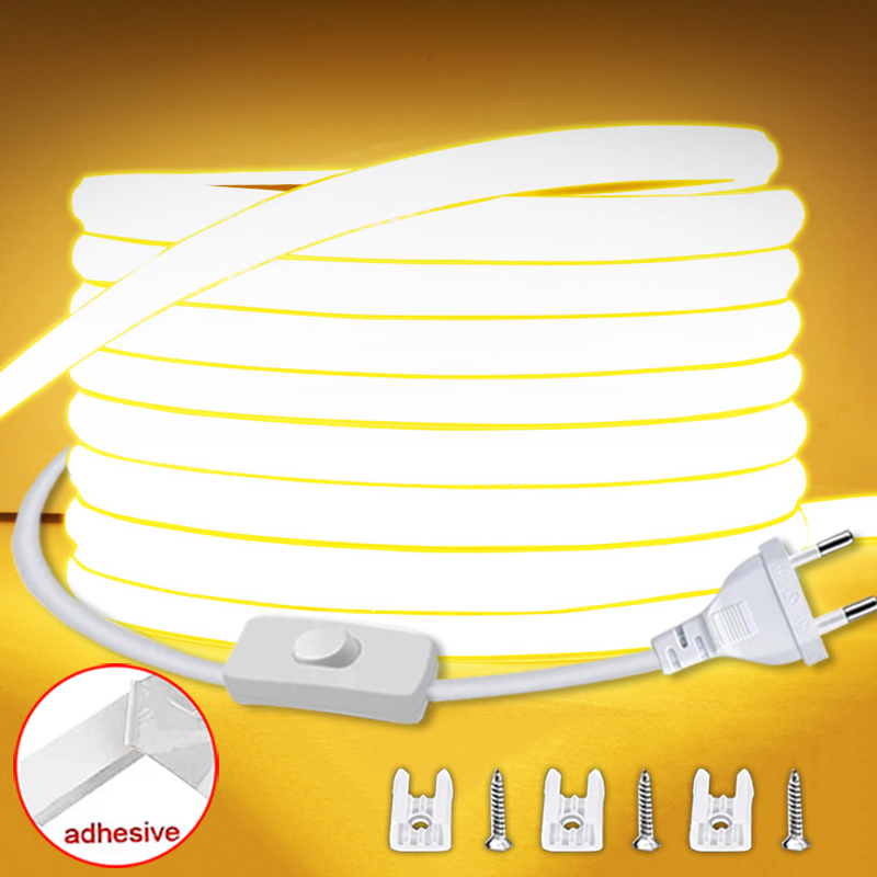 Outdoor Power Strip - COB Led ストリップ高輝度 EU 電源 220V