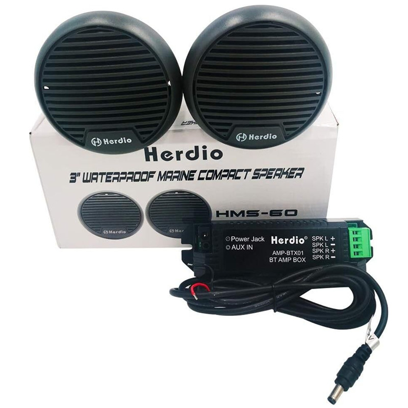 Outdoor Power For Hot Tub - Herdio-Bluetoothマリンスピーカー,ボート,屋外,オートバイ,ATV,ホットタブ,ステレオ,最大電力140 W, 3インチ,2個