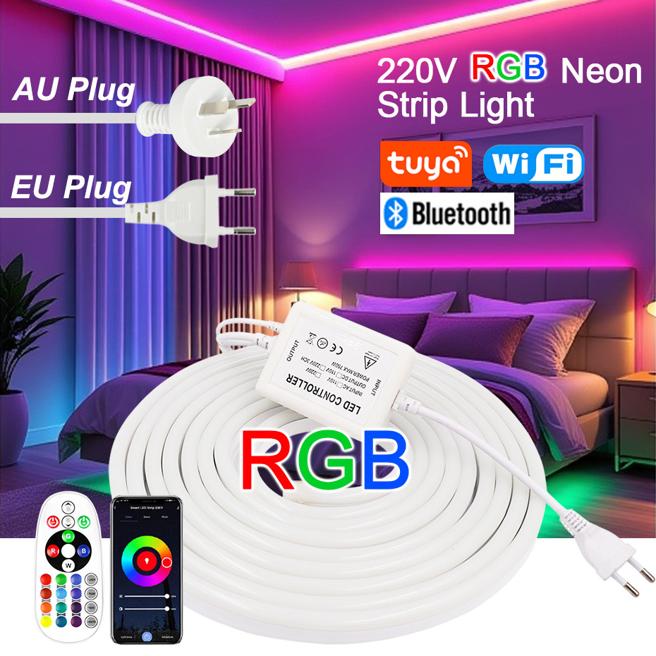 Outdoor Power Strip - 220V RGB LED ネオンストリップ EU AU