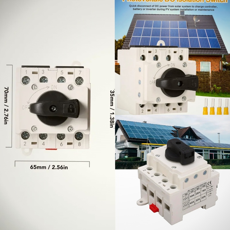 Outdoor Power Disconnect - プレミアム4P 1000V 32A DCアイソレータスイッチ、屋外太陽光発電システム用ソーラーディスコネクトスイッチ
