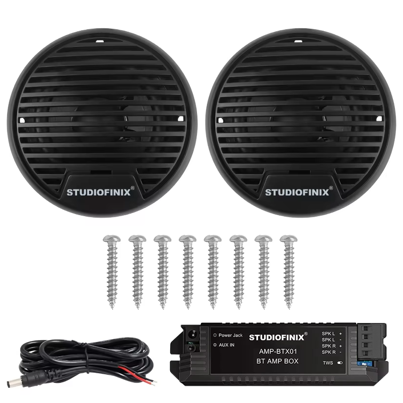 Outdoor Power For Hot Tub - STUDIOFINIX 3インチ 160W 2個入り 高品質マリン防水スピーカー オートバイ用Bluetoothオーディオステレオシステム