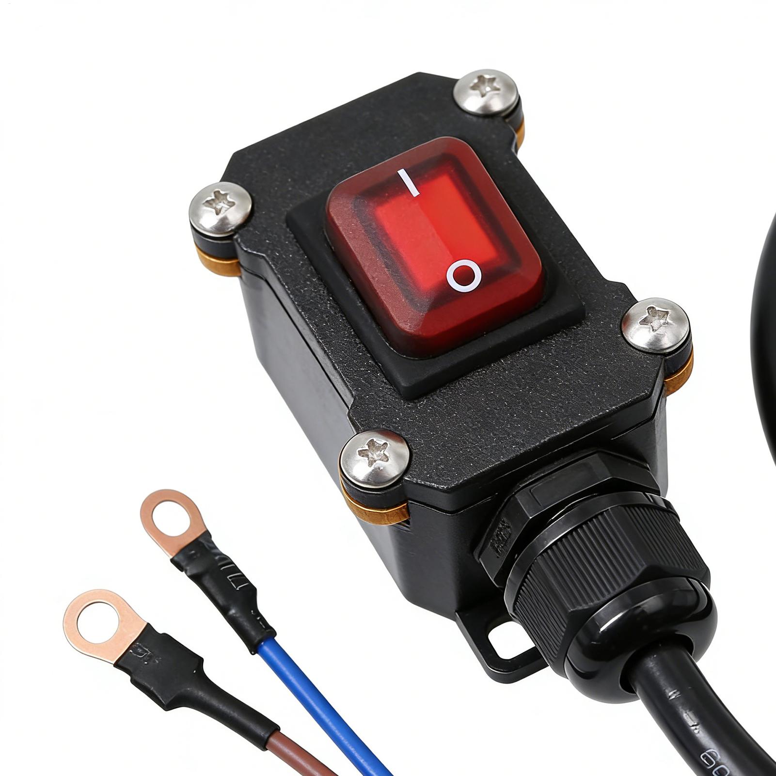 Outdoor Power Disconnect - 30/50/100 センチメートルユニバーサルオートバイキルスイッチ 12 V/24 V ヘビーデューティバッテリー切断ケーブル防水電源カットオフスイッチ