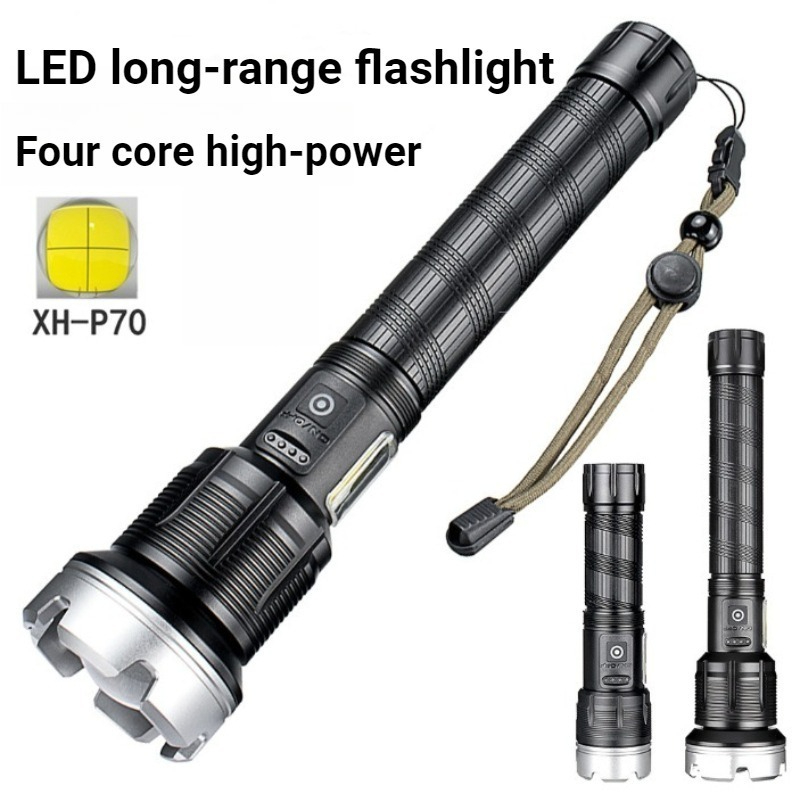 Outdoor Power Meter - ハイパワー LED 懐中電灯伸縮式長距離パワーディスプレイズーム充電式トーチアウトドアキャンプ夜釣り