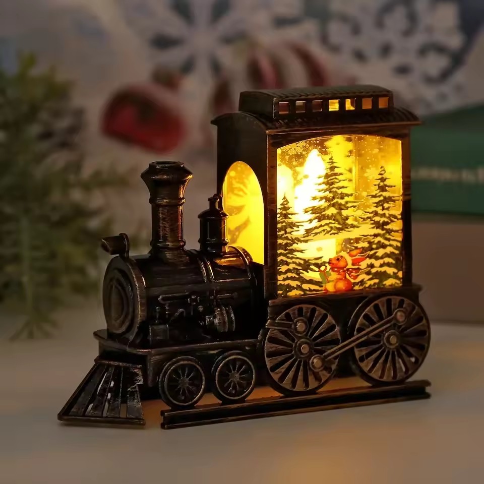LED ナイトライトヴィンテージポータブルトレインナイトラン - Outdoor Power For Christmas Lights のレビューと価格