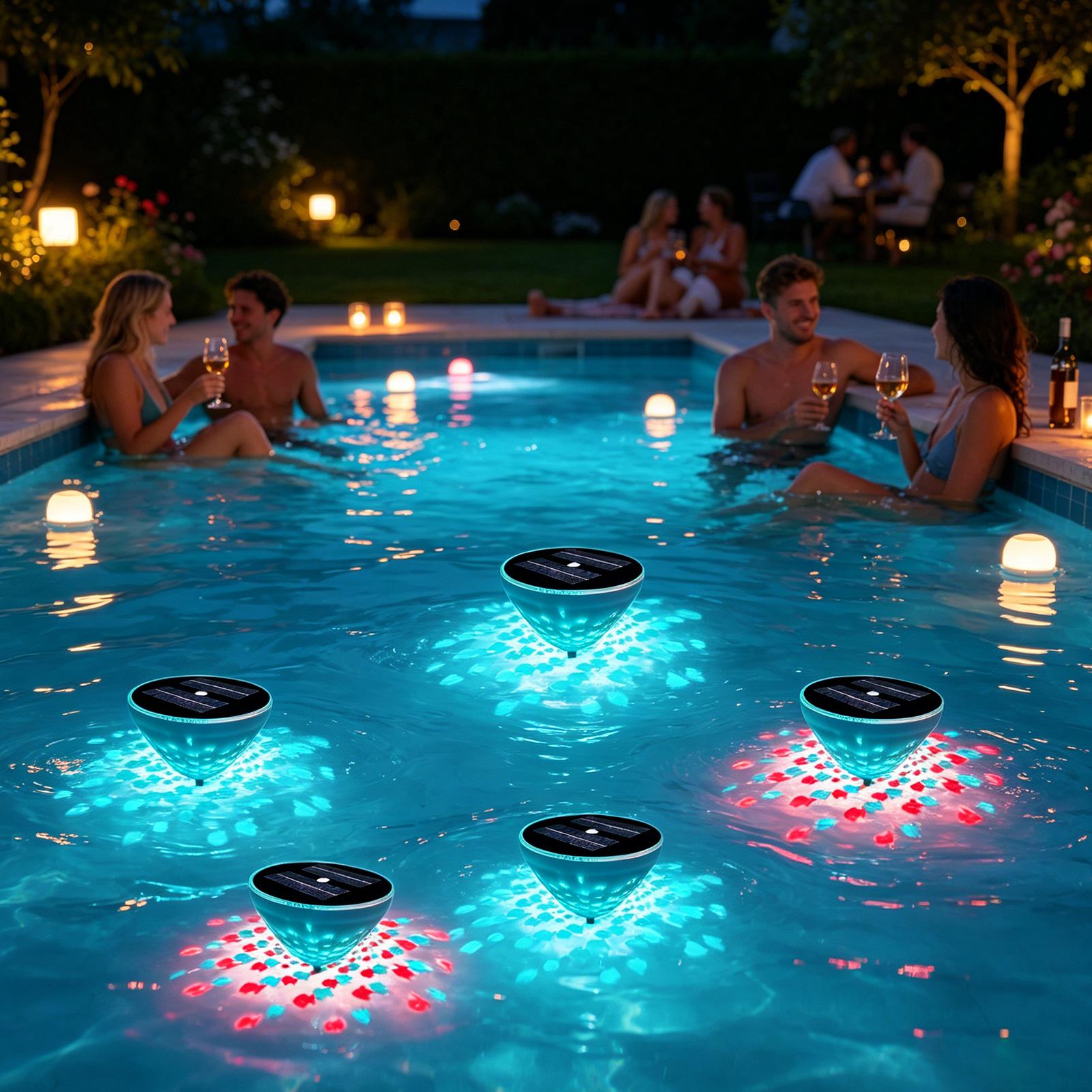 プールライト ソーラー式 2個セット 投影 屋外装飾 ダイナ - Outdoor Power For Hot Tub のレビューと価格