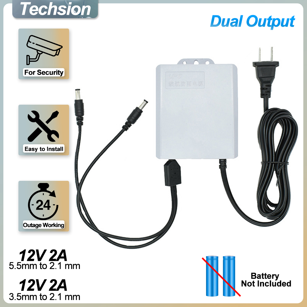 デュアル出力 12V 2A UPS 監視停電耐久電源バッテリ - Ups Power Supply Outdoor のレビューと価格