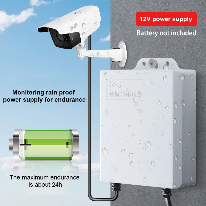 デュアル出力 12V 2A UPS 監視停電耐久電源バッテリ - Ups Power Supply Outdoor のレビューと価格