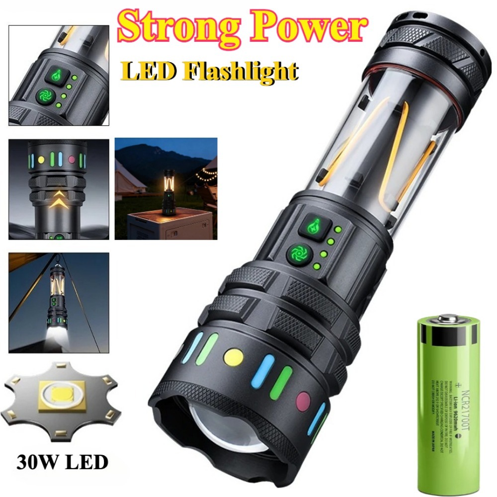 強力な超高輝度LED懐中電灯、Type-C急速充電式ハンドヘ - Outdoor Power Meter のレビューと価格