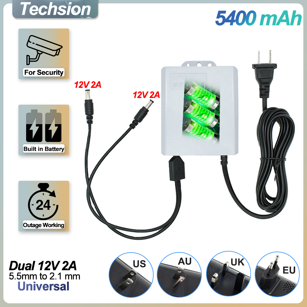屋外の二重 12V 2A の出力、停電持久力の電源、5400 - Ups Power Supply Outdoor のレビューと価格