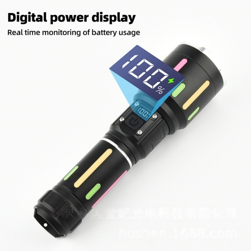 ハイパワー白色光蛍光懐中電灯充電式ズーム可能長距離懐中電灯屋 - Outdoor Power Meter のレビューと価格