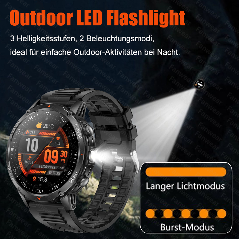 Fanwear 新しい軍事アウトドア頑丈なメンズスマートウォ - Outdoor Power Meter のレビューと価格