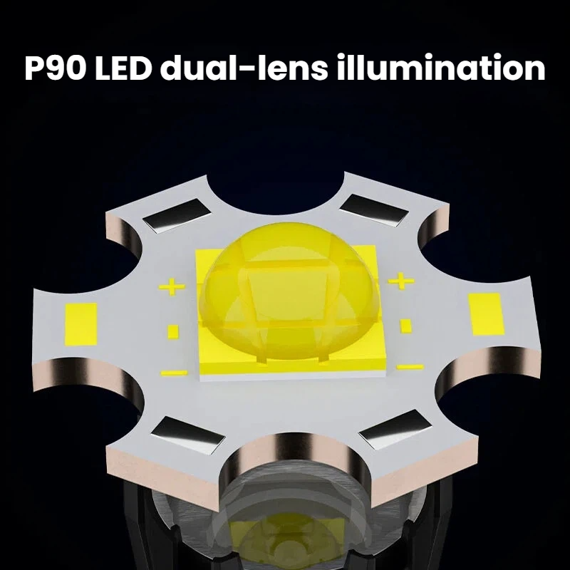 高出力 P90 LED 懐中電灯 TYPE-C 充電式ズーム - Outdoor Power Meter のレビューと価格