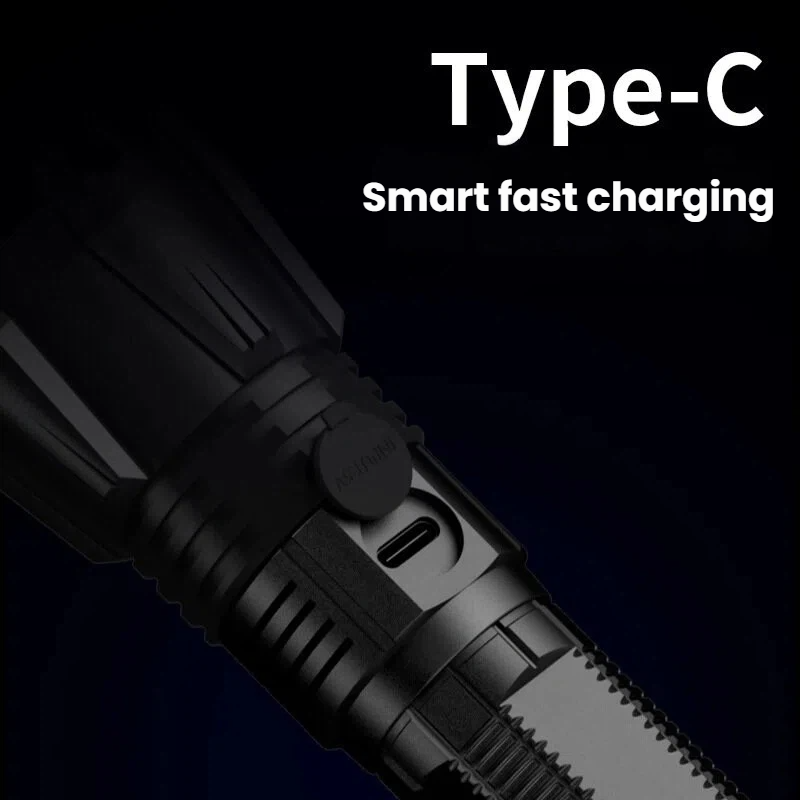 高出力 P90 LED 懐中電灯 TYPE-C 充電式ズーム - Outdoor Power Meter のレビューと価格