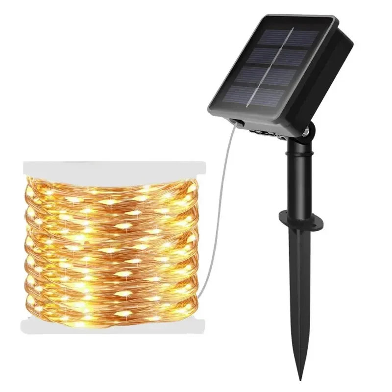 100 LED ソーラー妖精防水銅線ストリングライトクリスマ - Outdoor Power For Christmas Lights のレビューと価格