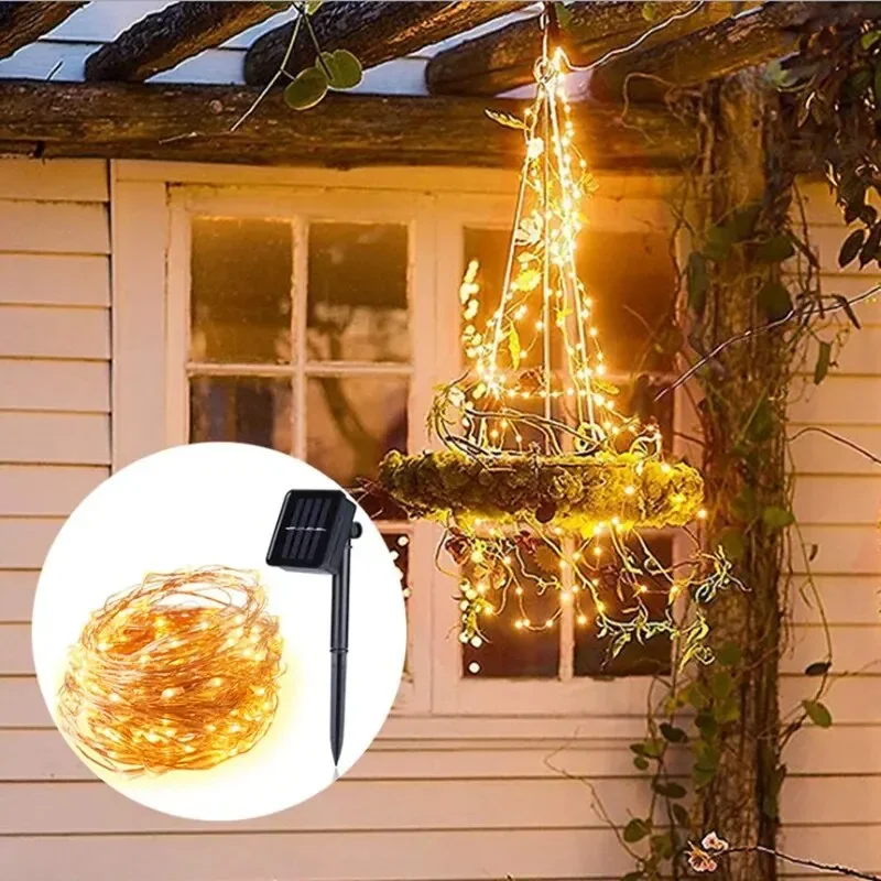 100 LED ソーラー妖精防水銅線ストリングライトクリスマ - Outdoor Power For Christmas Lights のレビューと価格