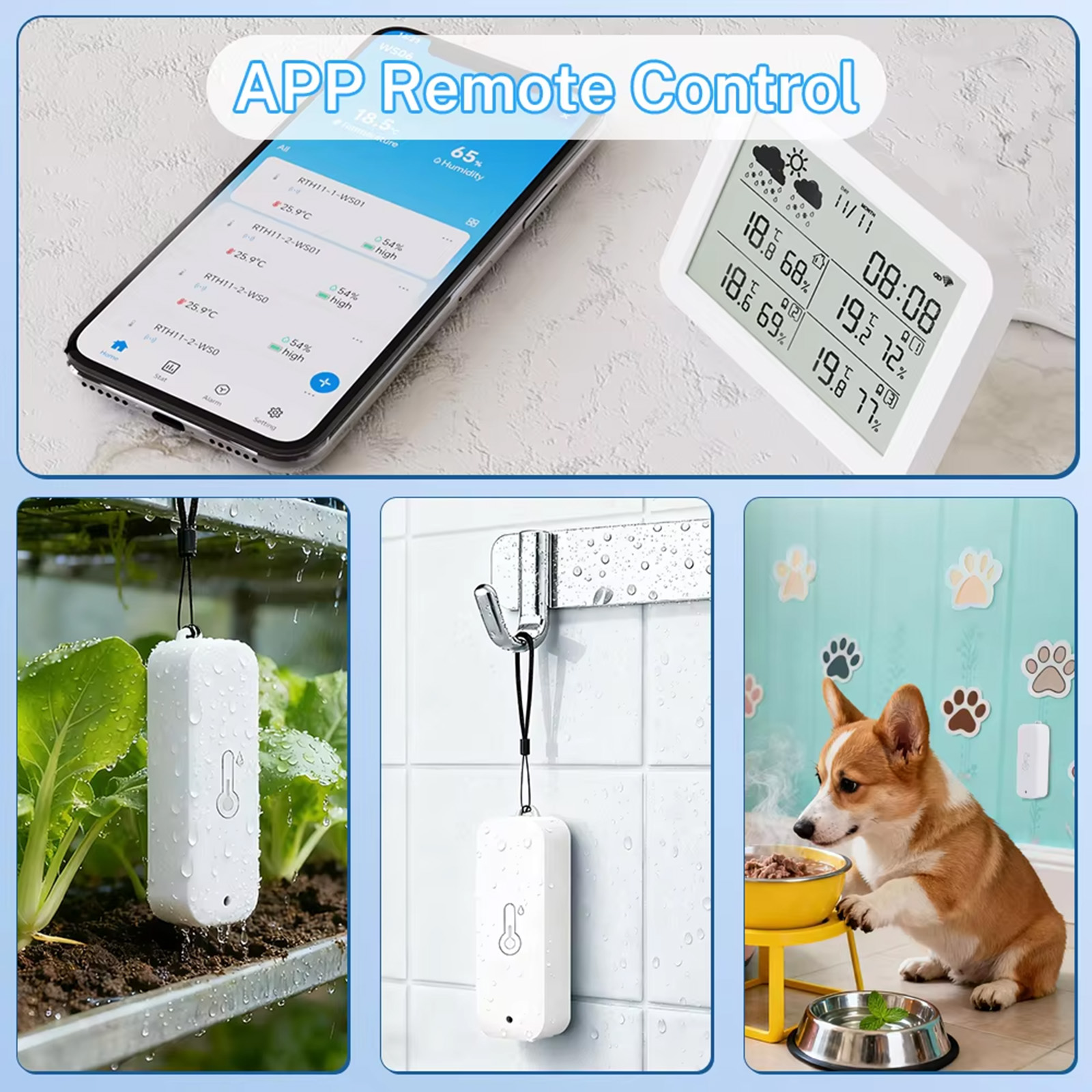 Tuya WiFi+RF433 ウェザーステーション、スマー - Outdoor Power Meter のレビューと価格