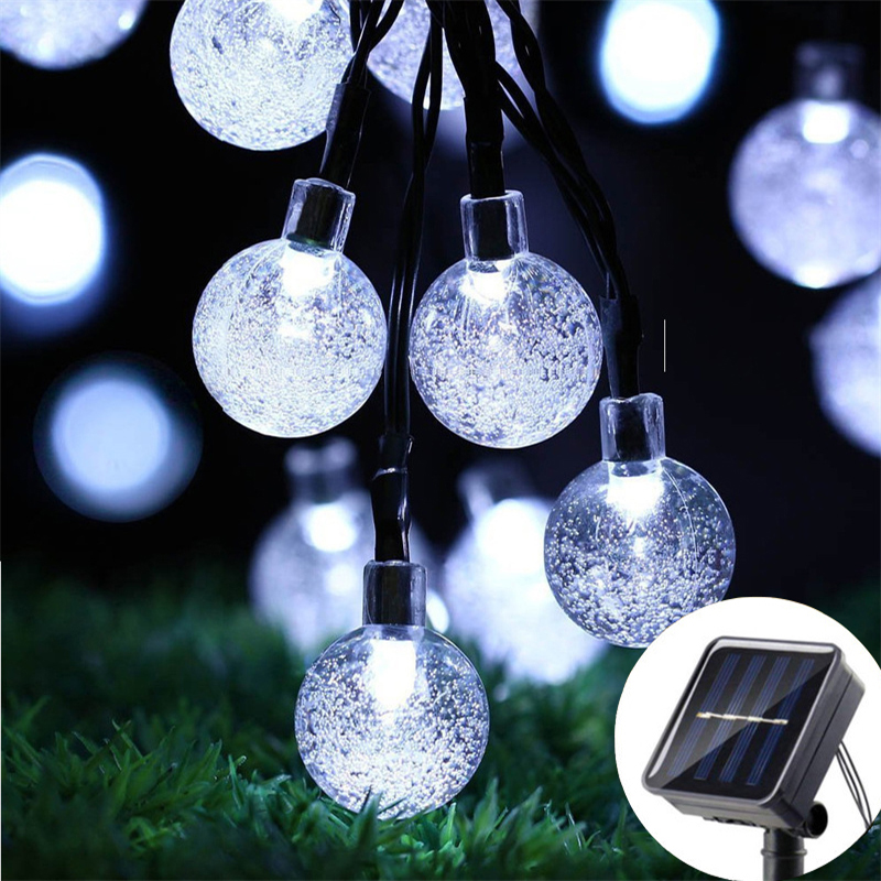 20/50/100 LED ソーラーパワークリスタルボール花 - Outdoor Power For Wedding のレビューと価格