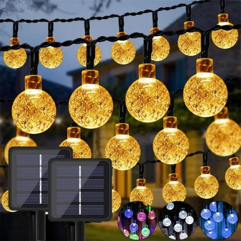 20/50/100 LED ソーラーパワークリスタルボール花 - Outdoor Power For Wedding のレビューと価格