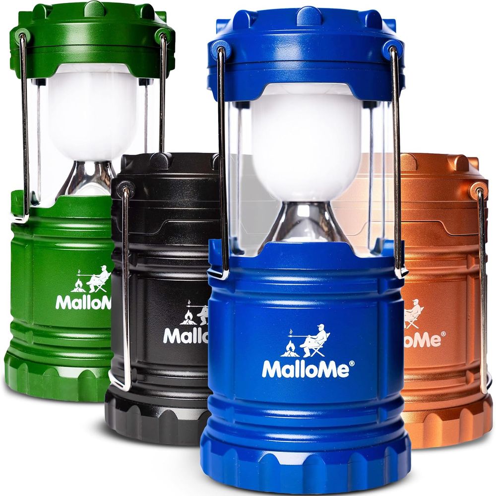 マルチカラーLEDキャンプランタン4個セット：停電、キャンプ - Outdoor Power For Christmas Lights のレビューと価格