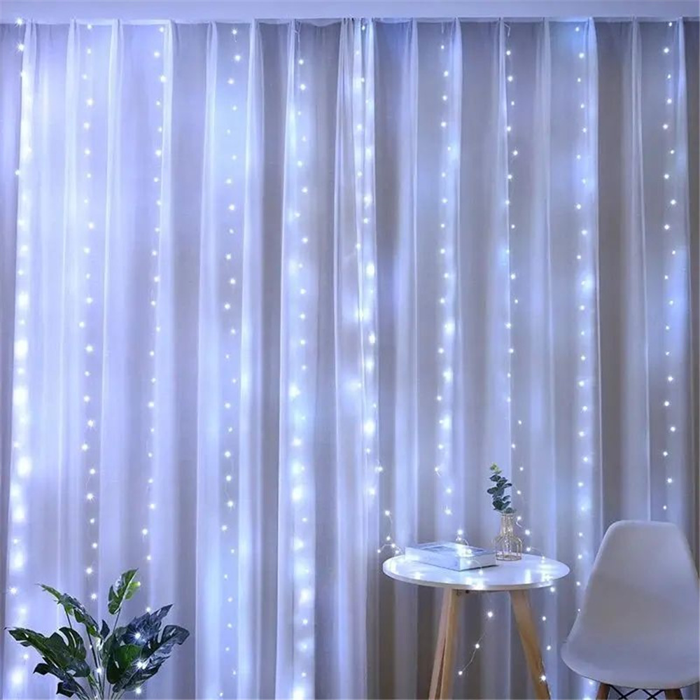 バッテリー式LEDカーテンライトストリング 屋外 寝室 クリ - Outdoor Power For Christmas Lights のレビューと価格